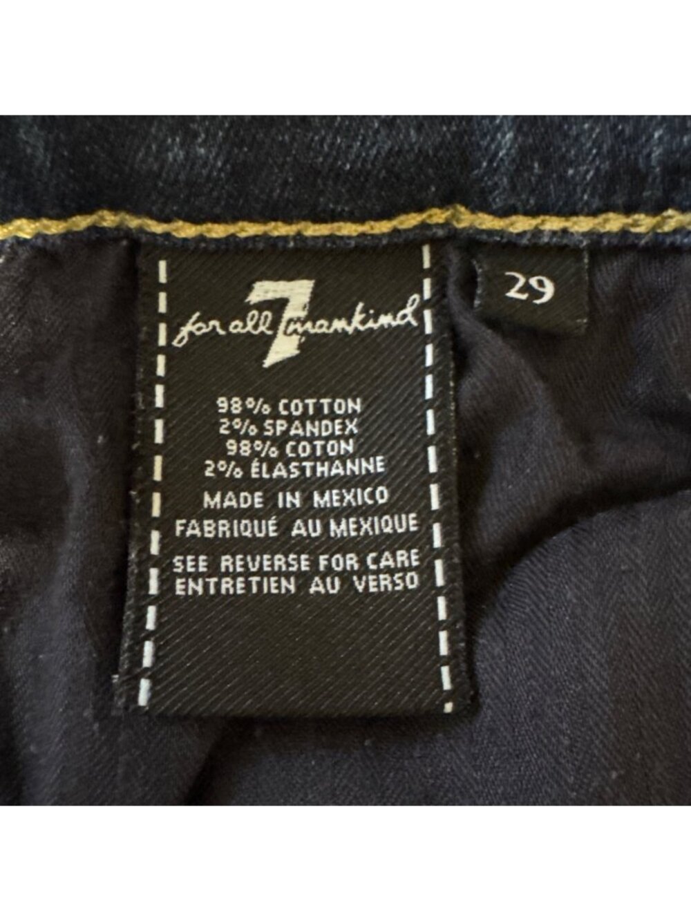 7 For All Mankind Womens Size 29 Bootcut Jeans Dark Wash Stretch Denim - Picture 5 of 8